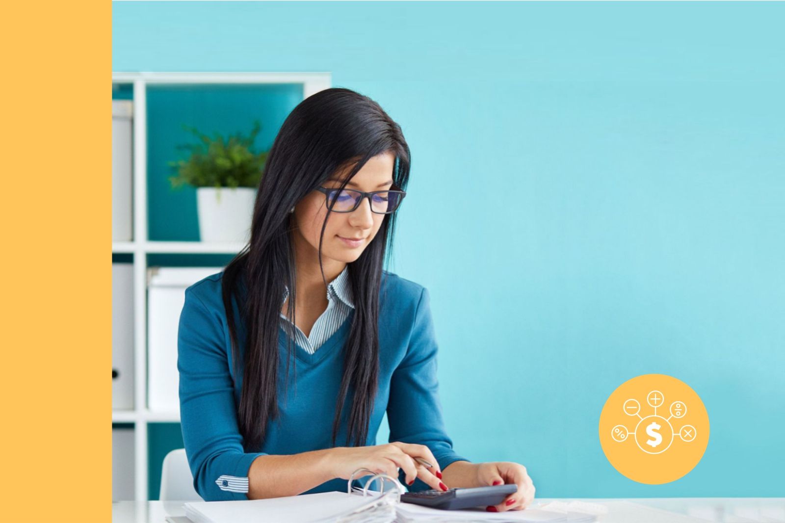 Contadora en su calc…